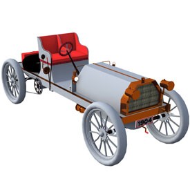 Old Mercedes 3D Object | FREE Artlantis Objects Download